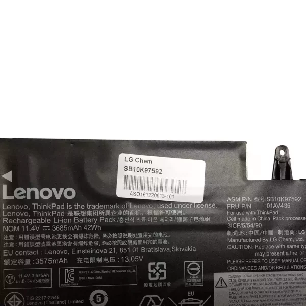 For Singapore | Genuine laptop battery for LENOVO ThinkPad New S2 2018 - Image 3