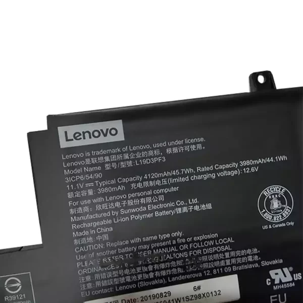 For Singapore | Genuine laptop battery for LENOVO L19D3PF3 - Image 2