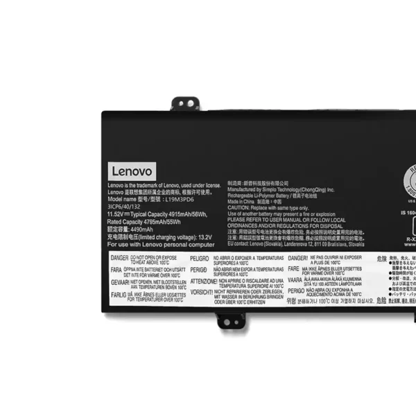 For Singapore | Genuine laptop battery for LENOVO L19D3PD6 L19M3PD6 - Image 3