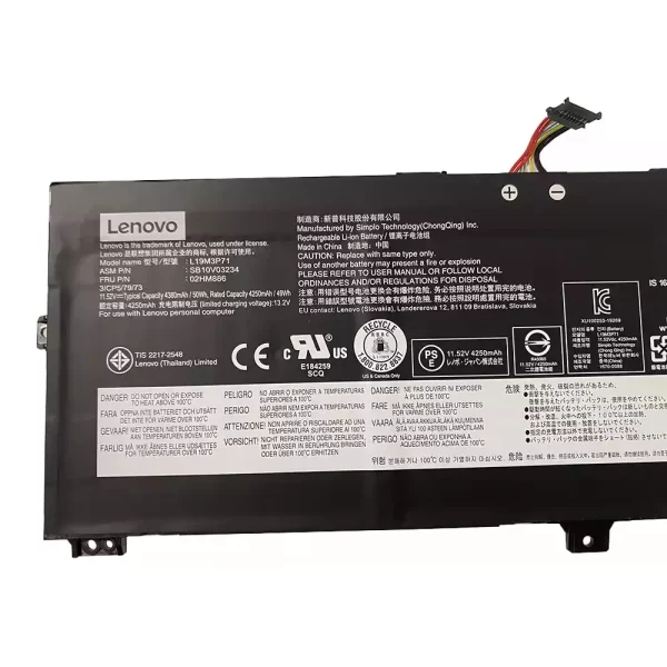 For Singapore | Genuine laptop battery for LENOVO L19M3P71 SB10V03234 02HM886 - Image 3