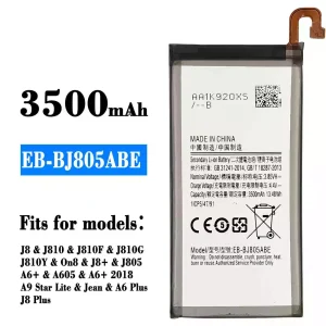 Genuine cell phone battery EB-BJ805ABE for Samsung J8/J810/J810F/J810G/J810Y/On8/J8+/J805/A6+/A605/A6+ 2018/A9 Star Lite/Jean/A6 Plus/J8 Plus