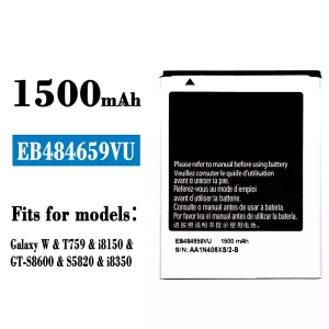 Genuine cell phone battery EB484659VU for Samsung Galaxy W