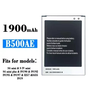 Genuine cell phone battery B500AE for Samsung S4 mini,S4 mini plus
