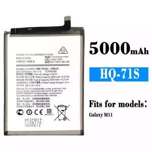 Genuine cell phone battery HQ-71S for Samsung Galaxy M11
