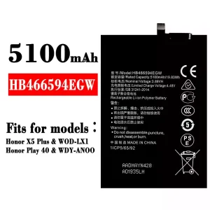 Genuine cell phone battery HB466594EGW for HUAWEI Honor X5 Plus / Honor Play 40