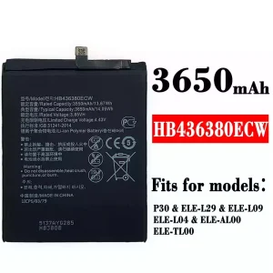 Genuine cell phone battery HB436380ECW for HUAWEI P30