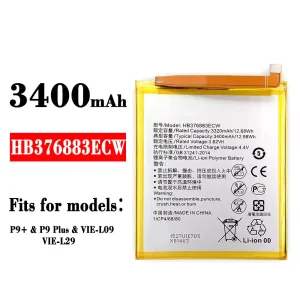 Genuine cell phone battery HB376883ECW for HUAWEI P9+ / P9 Plus