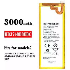 Genuine cell phone battery HB3748B8EBC for HUAWEI Ascend G7