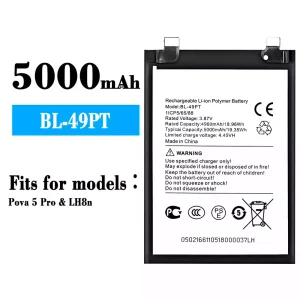 Genuine cell phone battery BL-49PT for Tecno Pova 5 Pro