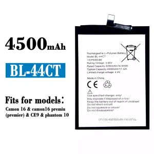 Genuine cell phone battery BL-44CT for Tecno Camon 16 / phantom 10