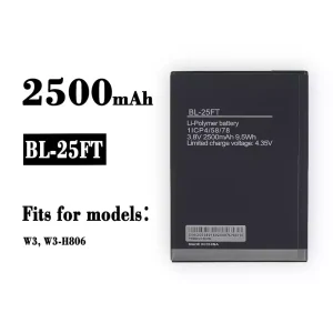 Genuine cell phone battery BL-25FT for Tecno W3, W3-H806