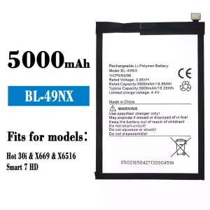 Genuine cell phone battery BL-49NX for Infinix Hot 30i / Smart 7 HD