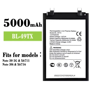 Genuine cell phone battery BL-49TX for Infinix Note 30 5G / Note 30i