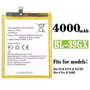 Genuine cell phone battery BL-39GX for Infinix Hot S3,Hot 6 Pro