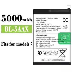 Genuine cell phone battery BL-5AAX for Infinix