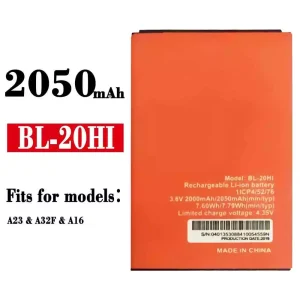Genuine cell phone battery BL-20HI for ITEL A23 / A32F / A16