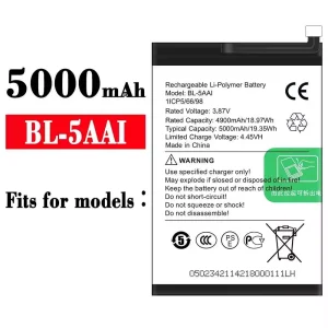Genuine cell phone battery BL-5AAI for ITEL