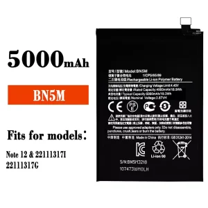 Genuine cell phone battery BN5M for Xiaomi Note 12