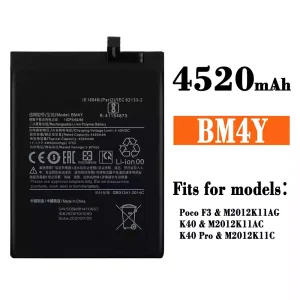 Genuine cell phone battery BM4Y for Xiaomi Redmi K40 / Redmi K40 Pro /Poco F3