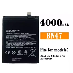 Genuine cell phone battery BN47 for Xiaomi Mi A2 Lite / Redmi 6 Pro