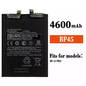 Genuine cell phone battery BP45 for Xiaomi MI 12 Pro