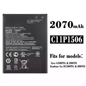 Genuine cell phone battery C11P1506 for Asus Live G500TG,Zenfone Go ZC500TG
