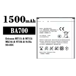 Genuine cell phone battery BA700 for Sony Ericsson MT11i / MT15i / MK16i / ST18i / St18a / SO-03C
