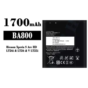 Genuine cell phone battery BA800 for Sony Ricsson Xperia S Arc HD / LT26i / V LT25i / LT26