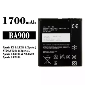 Genuine cell phone battery BA900 for Sony Xperia TX / Xperia J / Xperia L
