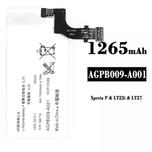 Genuine cell phone battery AGPB009-A001 for Sony Xperia P/ LT22i / LT27