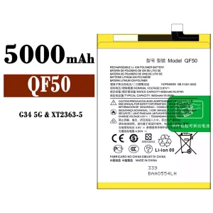Genuine cell phone battery QF50 for Motorola G34 5G / G04 / G24