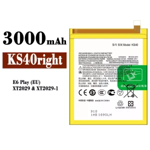 Genuine cell phone battery KS40right for Motorola E6 Play