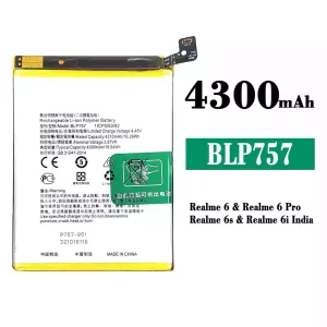 Genuine cell phone battery BLP757 for OPPO Realme 6 / Realme 6i India / Realme 6 pro / Realme 6s