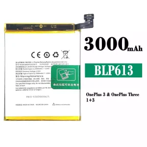 Genuine cell phone battery BLP613 for OnePlus 3