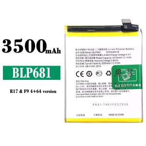 Genuine cell phone battery BLP681 for OPPO R17 / F9 4+64 version