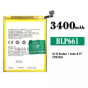Genuine cell phone battery BLP661 for OPPO A3 / Realme 1 India / F7