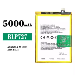 Genuine cell phone battery BLP727 for OPPO A5 2020 / A9 2020 / A11X / A11