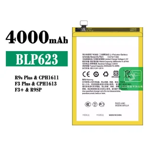 Genuine cell phone battery BLP623 for OPPO R9s Plus/F3 Plus