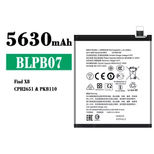 Genuine cell phone battery BLPB07 for OPPO Find X8