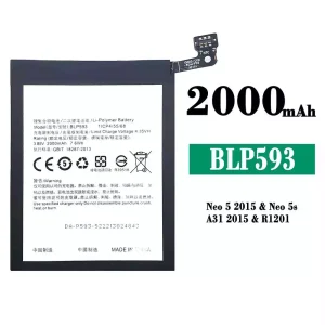 Genuine cell phone battery BLP593 for OPPO Neo 5 2015/Neo 5s/A31 2015