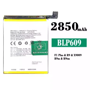 Genuine cell phone battery BLP609 for OPPO F1 Plus/R9//R9m
