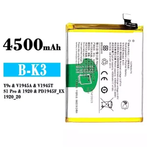 Genuine cell phone battery B-K3 for VIVO Y9s / S1 Pro