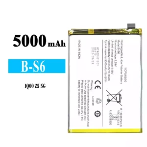 Genuine cell phone battery B-S6 for VIVO IQOO Z5 5G
