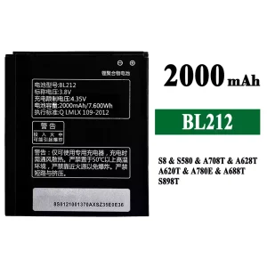 Genuine cell phone battery BL212 for Lenovo S8