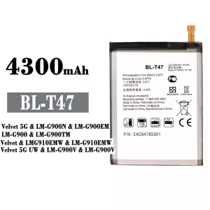 Genuine cell phone battery BL-T47 for LG Velvet 5G