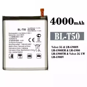 Genuine cell phone battery BL-T50 for LG Velvet 5G