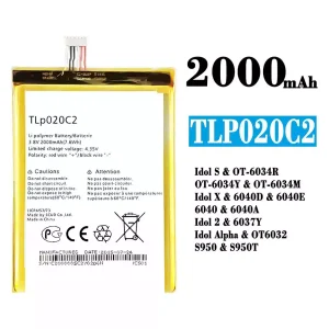 Genuine cell phone battery TLp020C2 for Alcatel Idol S/Idol X/IDOL 2 /IDOL ALPHA