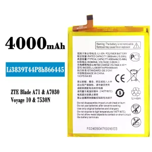 Genuine cell phone battery Li3839T44P8h866445 for ZTE Blade A71