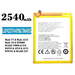 Genuine cell phone battery Li3925T44P8h786035 for ZTE Blade V7/Blade V8/Blade Z10