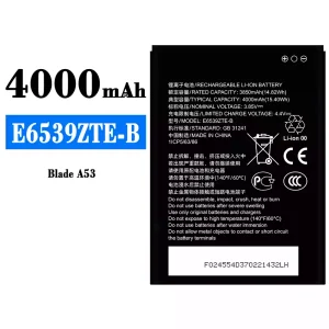 Genuine cell phone battery E6539ZTE-B for ZTE Blade A53